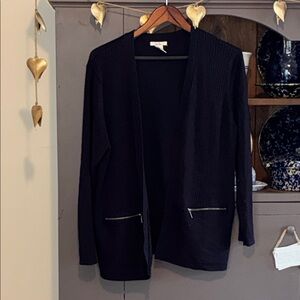 Open cardigan in dark navy blue